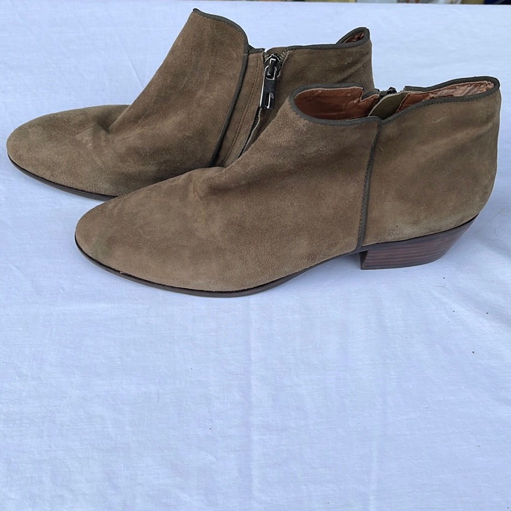 Sam Edelman Green Suede Booties